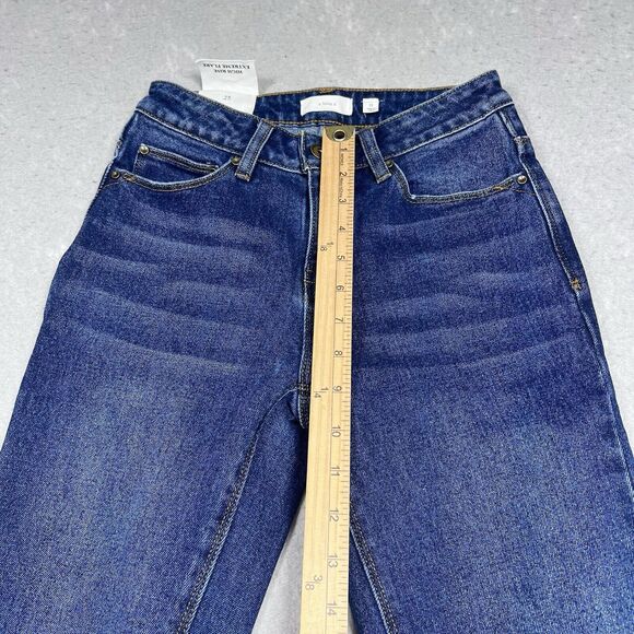 A Loves A Jeans Womens Size 25 Blue High Rise Extreme Flared Denim Jeans Pockets - Picture 7 of 15